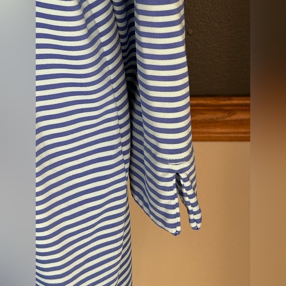Vineyard Vines Margo Striped Shirt Dress Stretch Size Large Blue - Picture 4 of 6